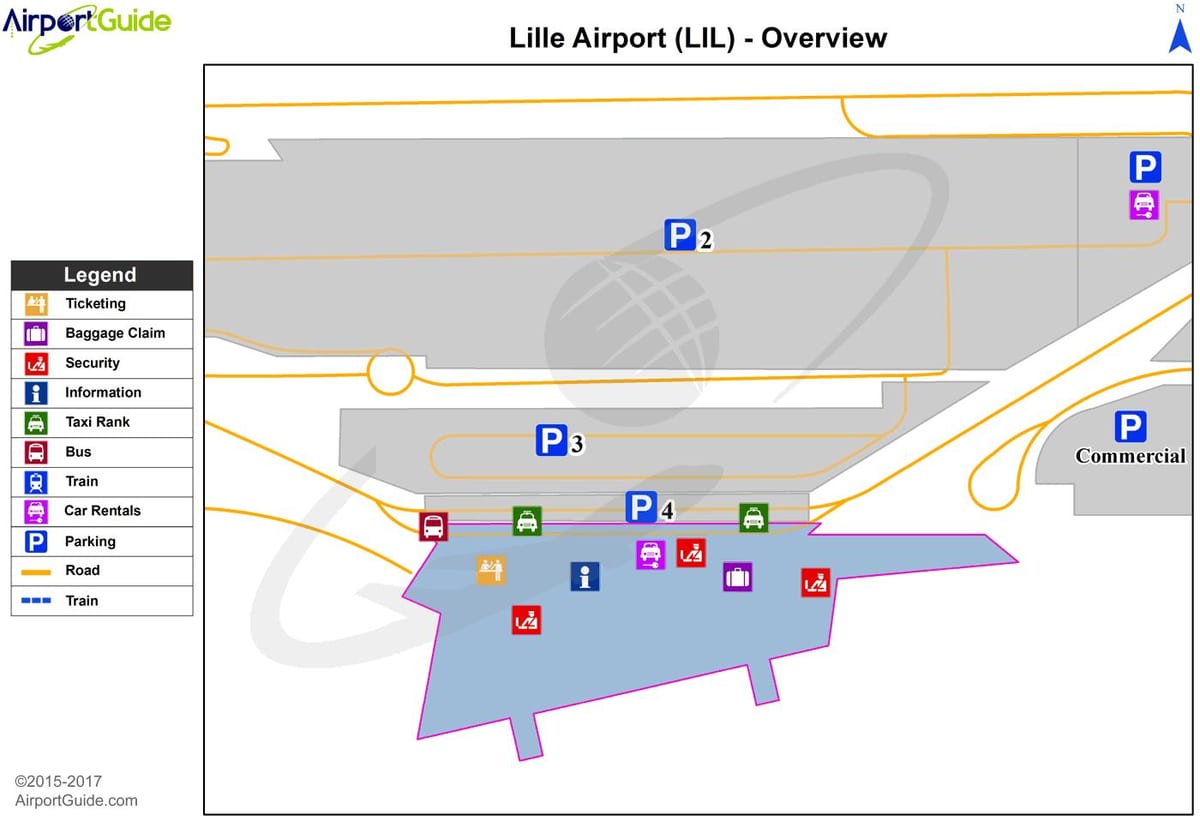 map of Lille airport