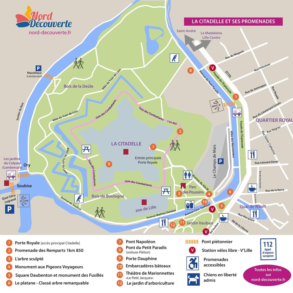 map of Lille park