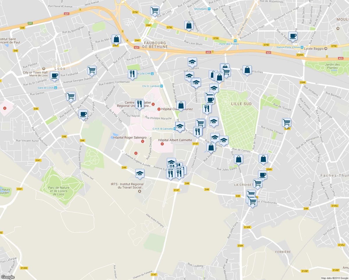 map of Lille store
