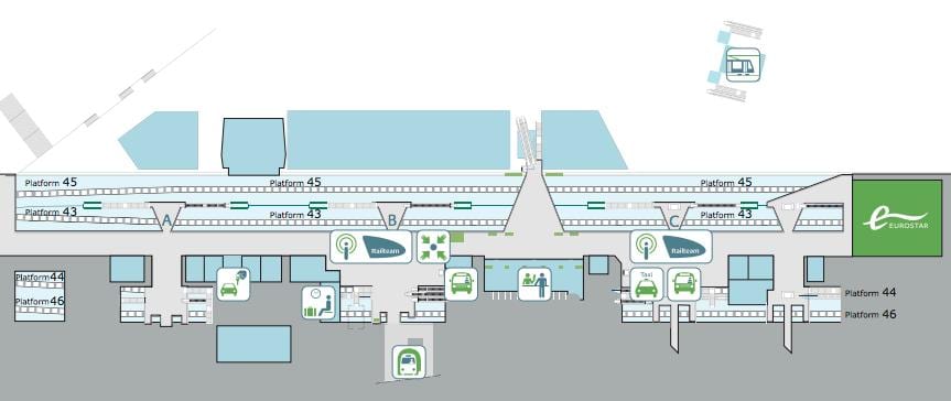 map of Lille europe railway station