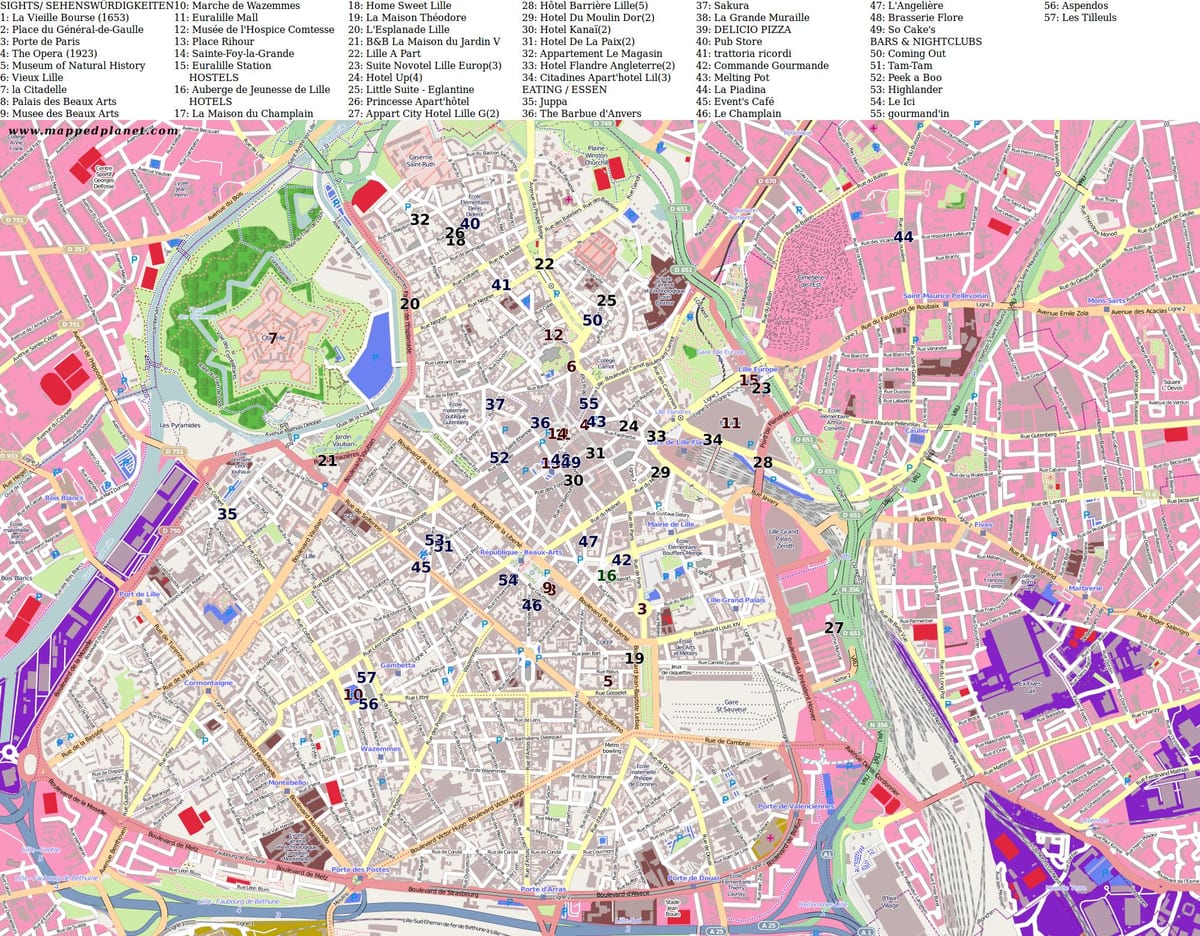 maps of Lille